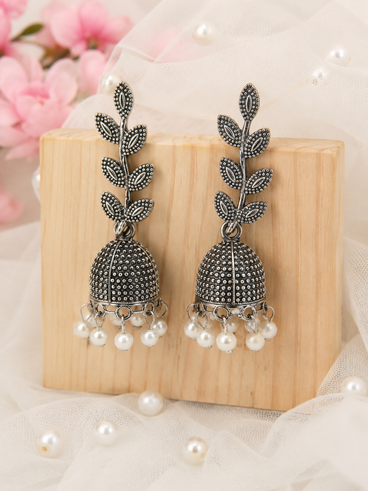 Vintage Leaf Bell Jhumka