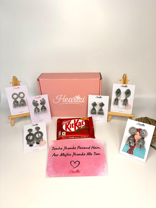 Set of 6 High Quality Jhumkas With a Free Personalised Card